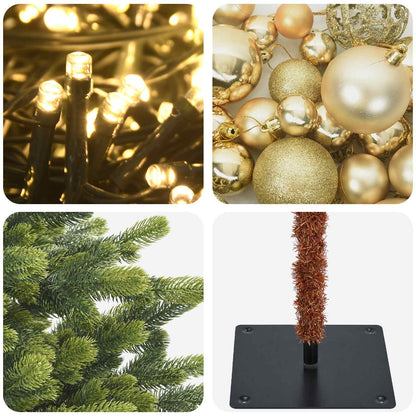 vidaXL Artificial Christmas Tree with Bauble 150 cm 150 LEDs