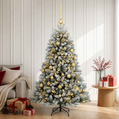 vidaXL Artificial Christmas Tree with Bauble 150 cm 150 LEDs
