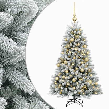 vidaXL Artificial Christmas Tree with Bauble 150 cm 150 LEDs