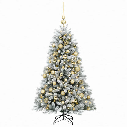 vidaXL Artificial Christmas Tree with Bauble 150 cm 150 LEDs