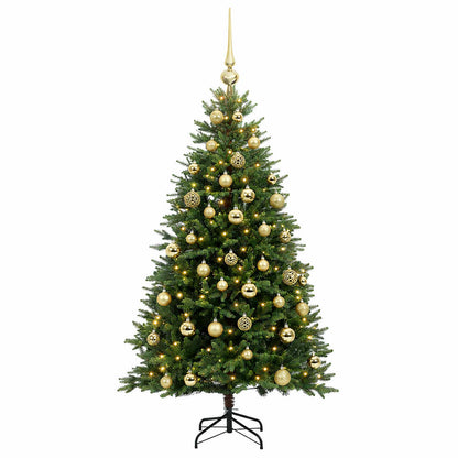 vidaXL Artificial Christmas Tree with Bauble 120 cm 150 LEDs
