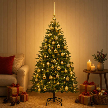 vidaXL Artificial Christmas Tree with Bauble 120 cm 150 LEDs