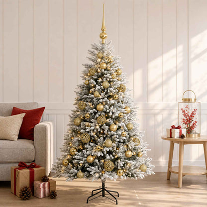 vidaXL Artificial Christmas Tree with Bauble 150 cm 150 LEDs