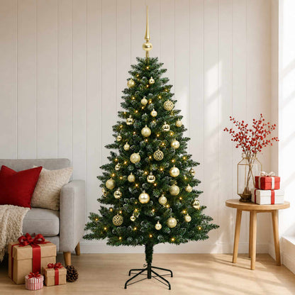 vidaXL Artificial Christmas Tree with Bauble 120 cm 150 LEDs