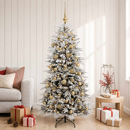 vidaXL Artificial Hinged Christmas Tree 120 cm 150 LEDs Warm White