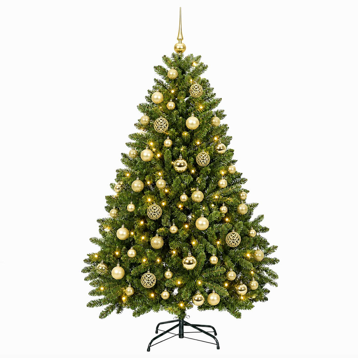 vidaXL Artificial Christmas Tree Light Green with Bauble 120 cm
