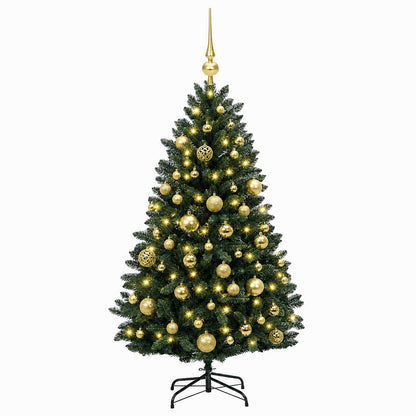vidaXL Dark Green Artificial Christmas Tree with Bauble 150 cm