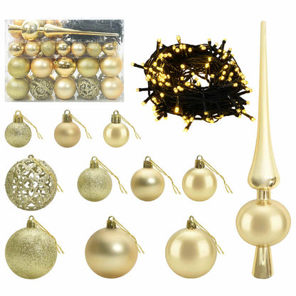 vidaXL Artificial Christmas Tree with Bauble 120 cm 150 LEDs
