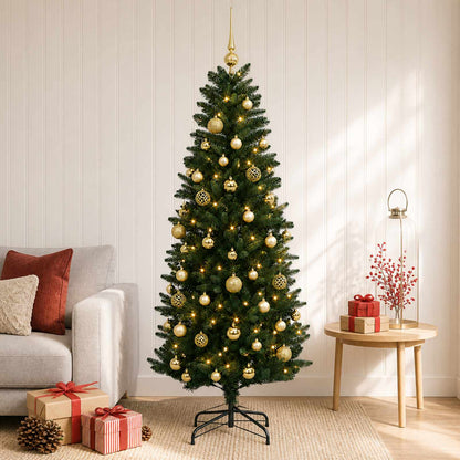 vidaXL Artificial Christmas Tree with Bauble 150 cm 150 LEDs
