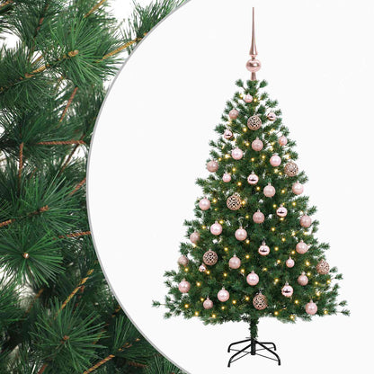vidaXL Artificial Christmas Tree with Bauble 120 cm 150 LEDs