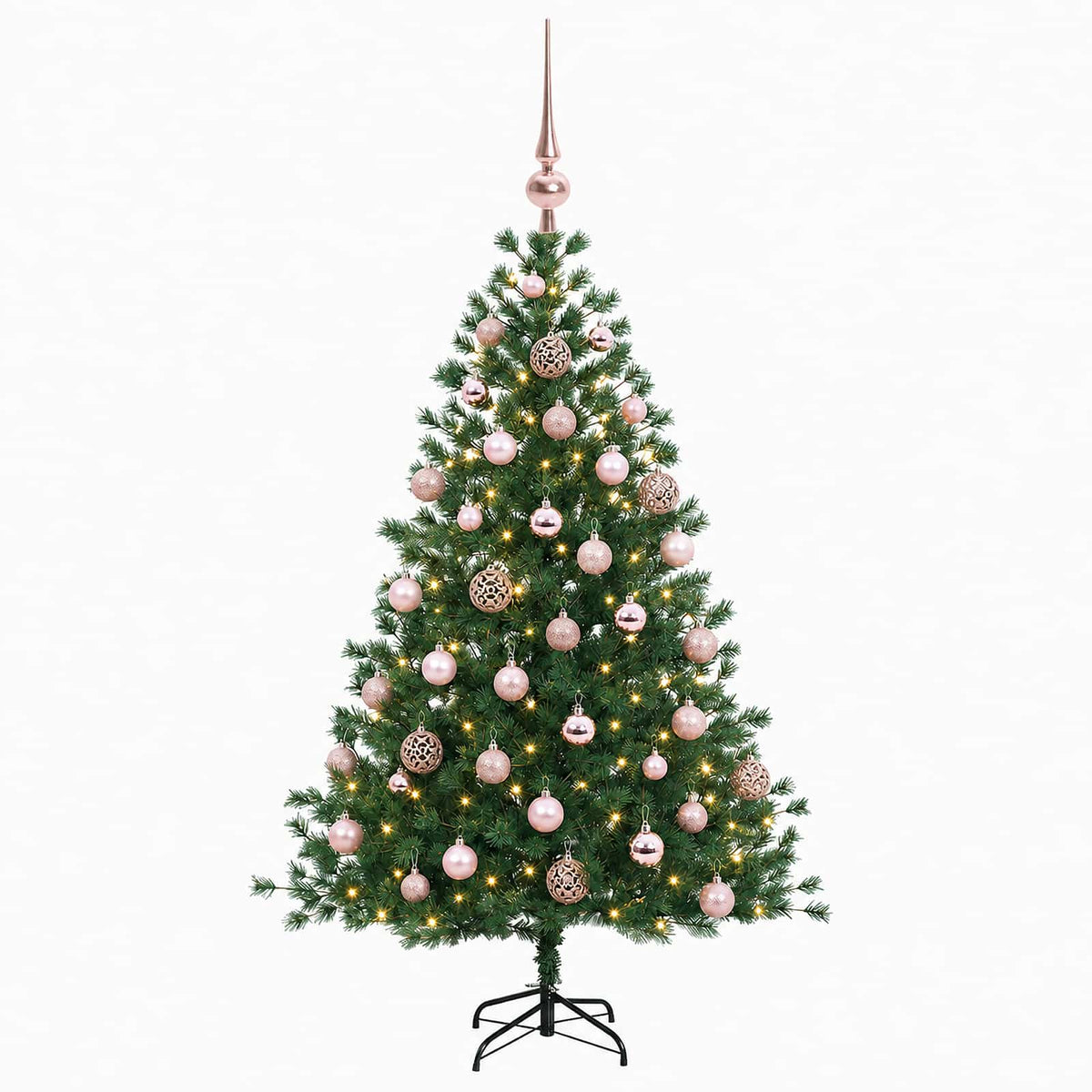 vidaXL Artificial Christmas Tree with Bauble 120 cm 150 LEDs