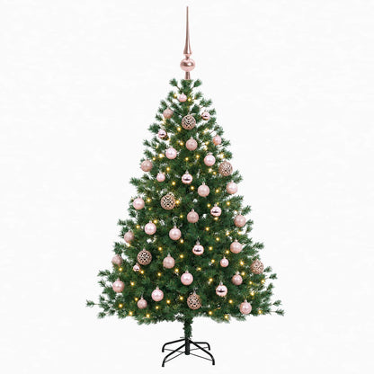 vidaXL Artificial Christmas Tree with Bauble 120 cm 150 LEDs