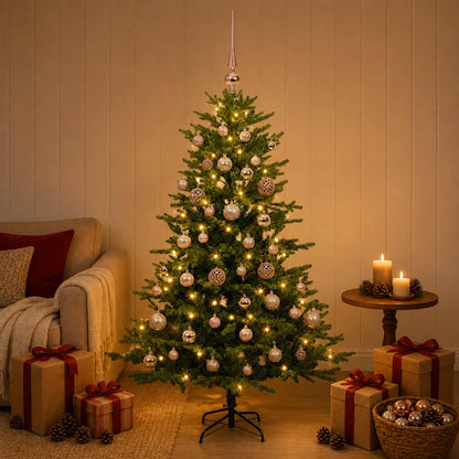 vidaXL Artificial Christmas Tree with Bauble 150 cm 150 LEDs