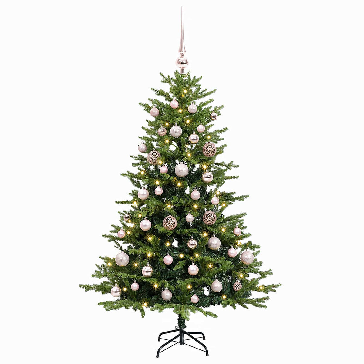 vidaXL Artificial Christmas Tree with Bauble 150 cm 150 LEDs