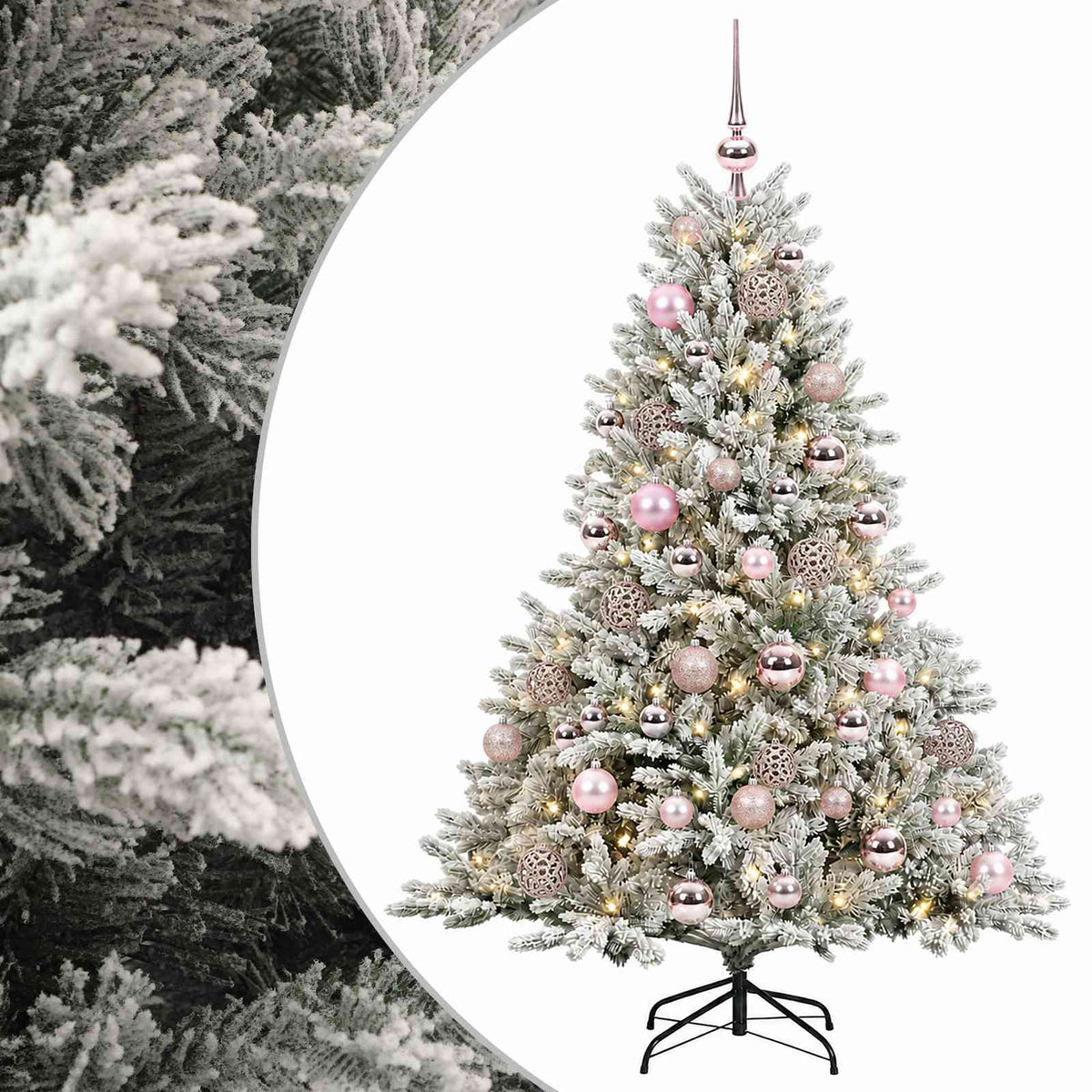 vidaXL Artificial Christmas Tree with Bauble 120 cm 150 LEDs
