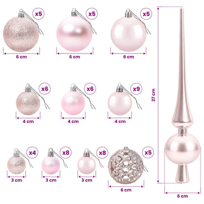 vidaXL Artificial Christmas Tree with Bauble 120 cm 150 LEDs