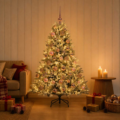 vidaXL Artificial Christmas Tree with Bauble 150 cm 150 LEDs