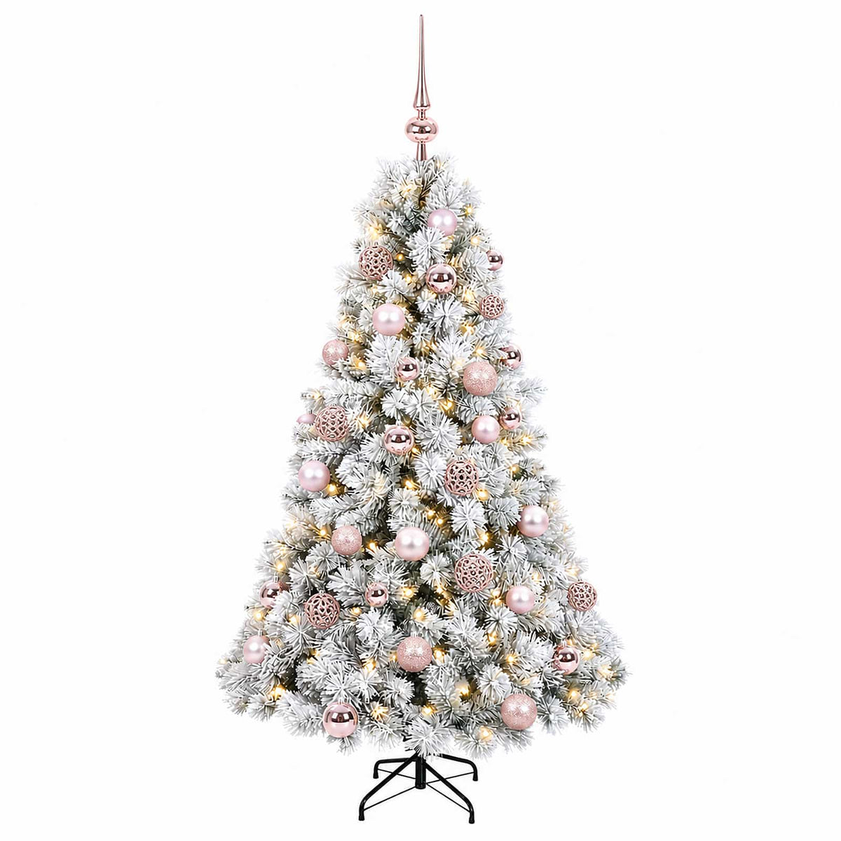 vidaXL Artificial Christmas Tree with Bauble 120 cm 150 LEDs
