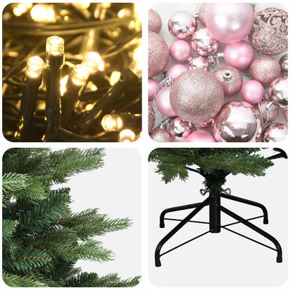 vidaXL Artificial Christmas Tree with Bauble 120 cm 150 LEDs
