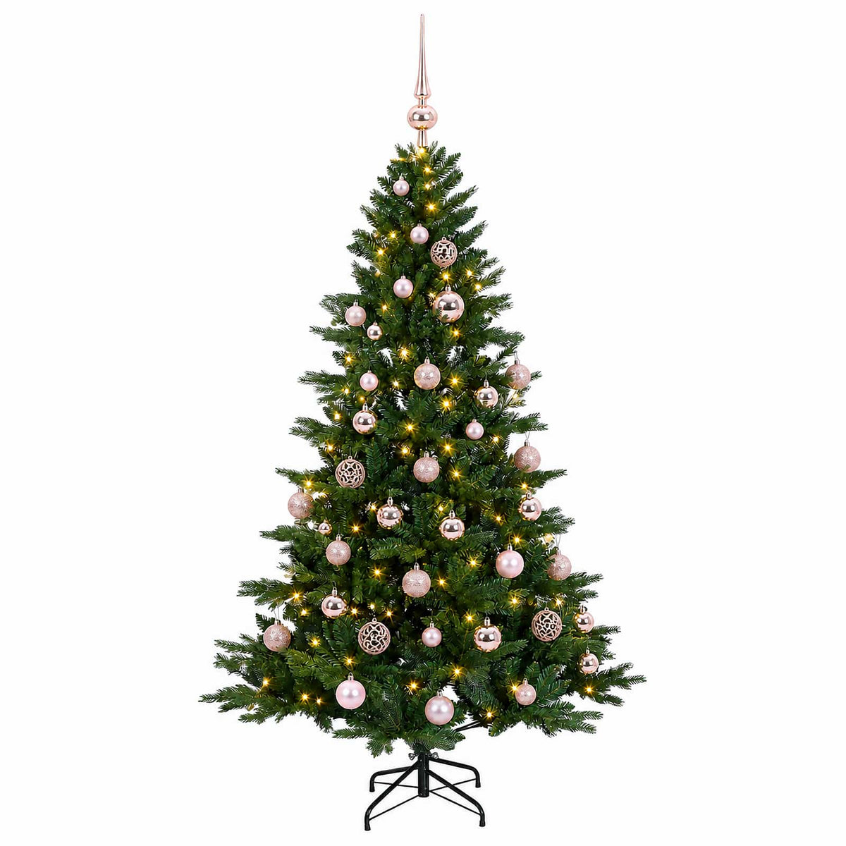 vidaXL Artificial Christmas Tree with Bauble 120 cm 150 LEDs