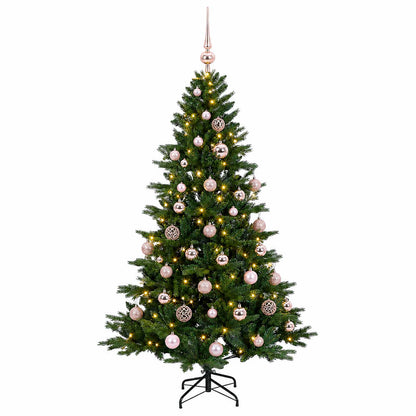 vidaXL Artificial Christmas Tree with Bauble 120 cm 150 LEDs