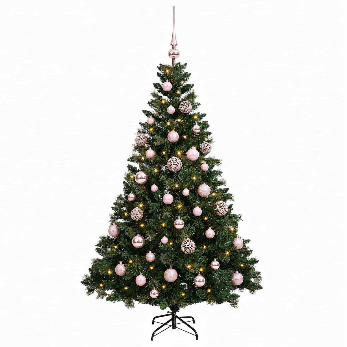 vidaXL Artificial Christmas Tree with Bauble 120 cm 150 LEDs