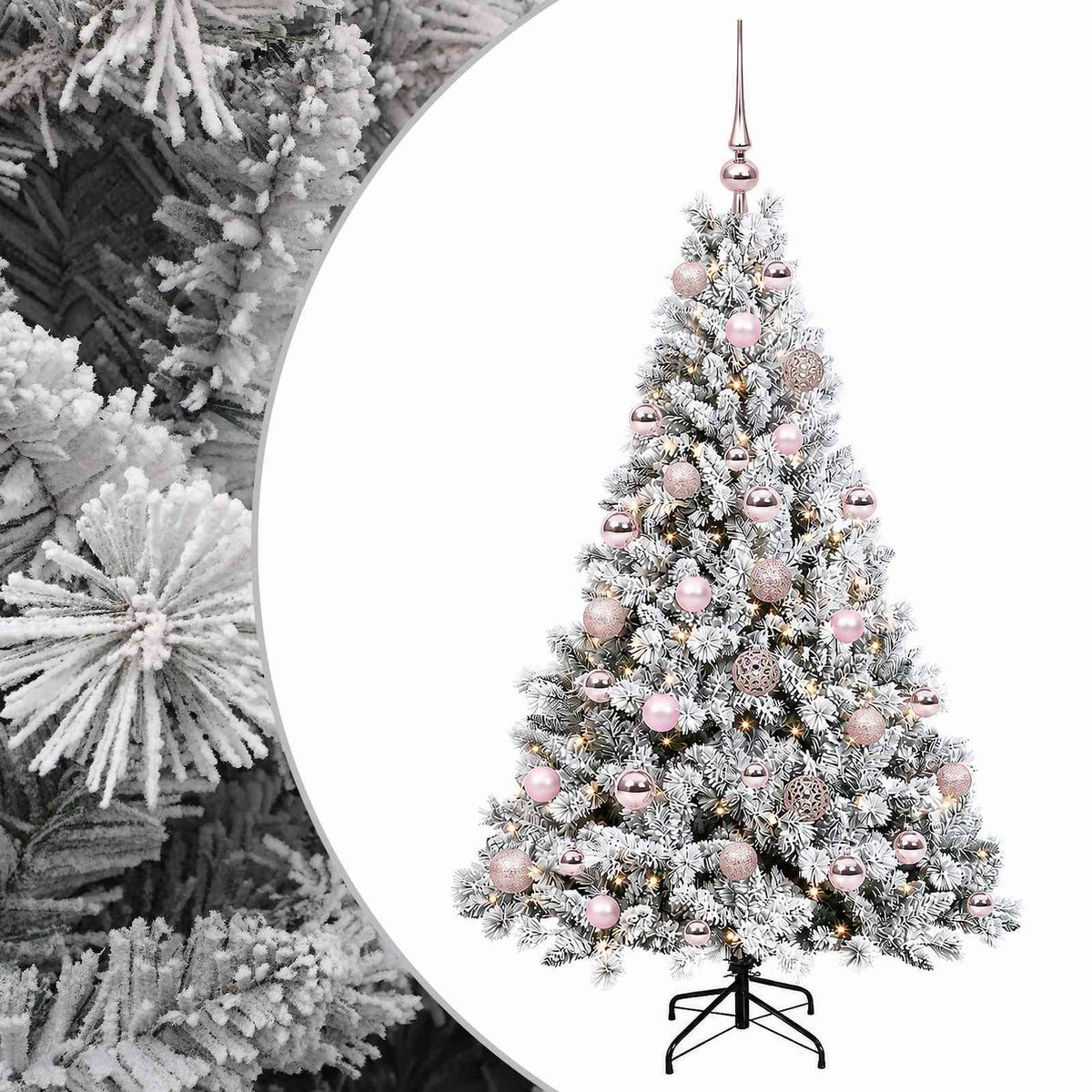 vidaXL Artificial Christmas Tree with Bauble 120 cm 150 LEDs