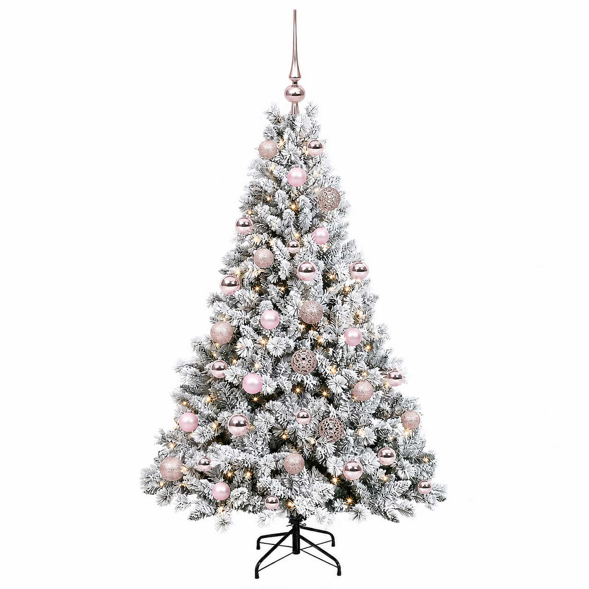 vidaXL Artificial Christmas Tree with Bauble 120 cm 150 LEDs