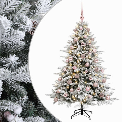 vidaXL Artificial Christmas Tree with Bauble 120 cm 150 LEDs