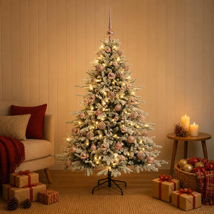 vidaXL Artificial Christmas Tree with Bauble 120 cm 150 LEDs