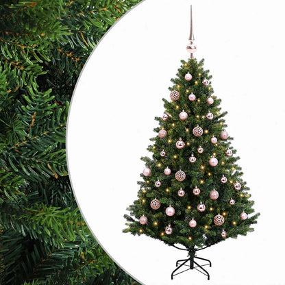 vidaXL Artificial Christmas Tree with Bauble 120 cm 150 LEDs