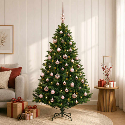 vidaXL Artificial Christmas Tree with Bauble 120 cm 150 LEDs