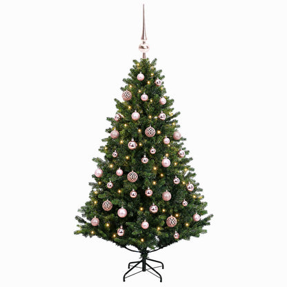 vidaXL Artificial Christmas Tree with Bauble 150 cm 150 LEDs