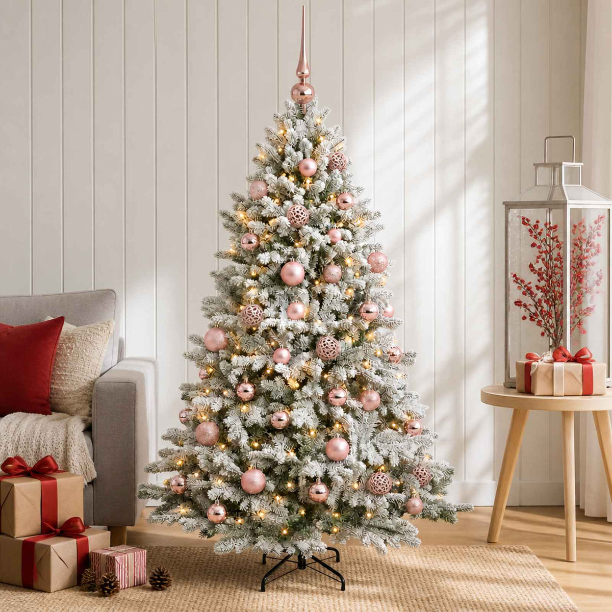vidaXL Artificial Christmas Tree with Bauble 150 cm 150 LEDs