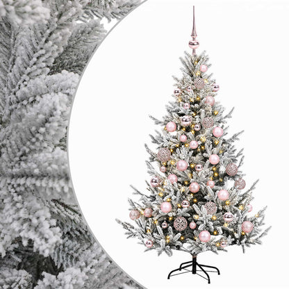 vidaXL Artificial Christmas Tree with Bauble 120 cm 150 LEDs