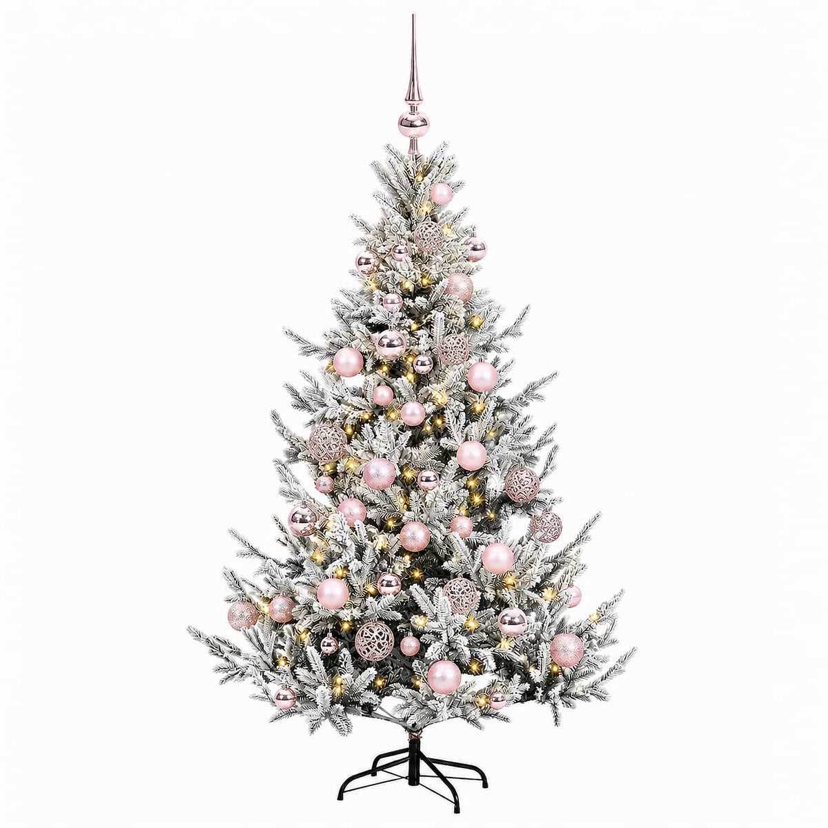 vidaXL Artificial Christmas Tree with Bauble 120 cm 150 LEDs