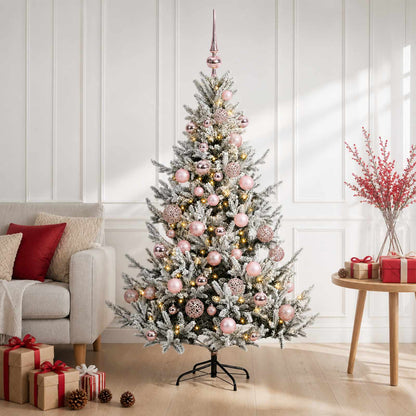 vidaXL Artificial Christmas Tree with Bauble 120 cm 150 LEDs