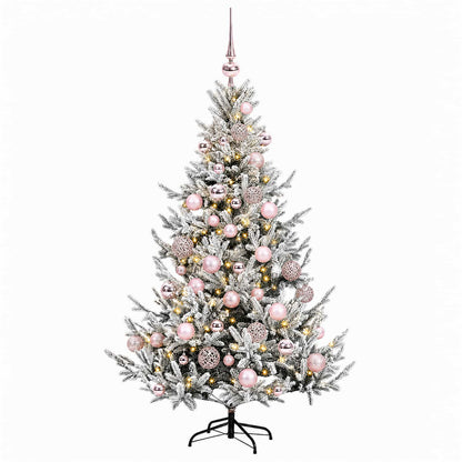 vidaXL Artificial Christmas Tree with Bauble 150 cm 150 LEDs
