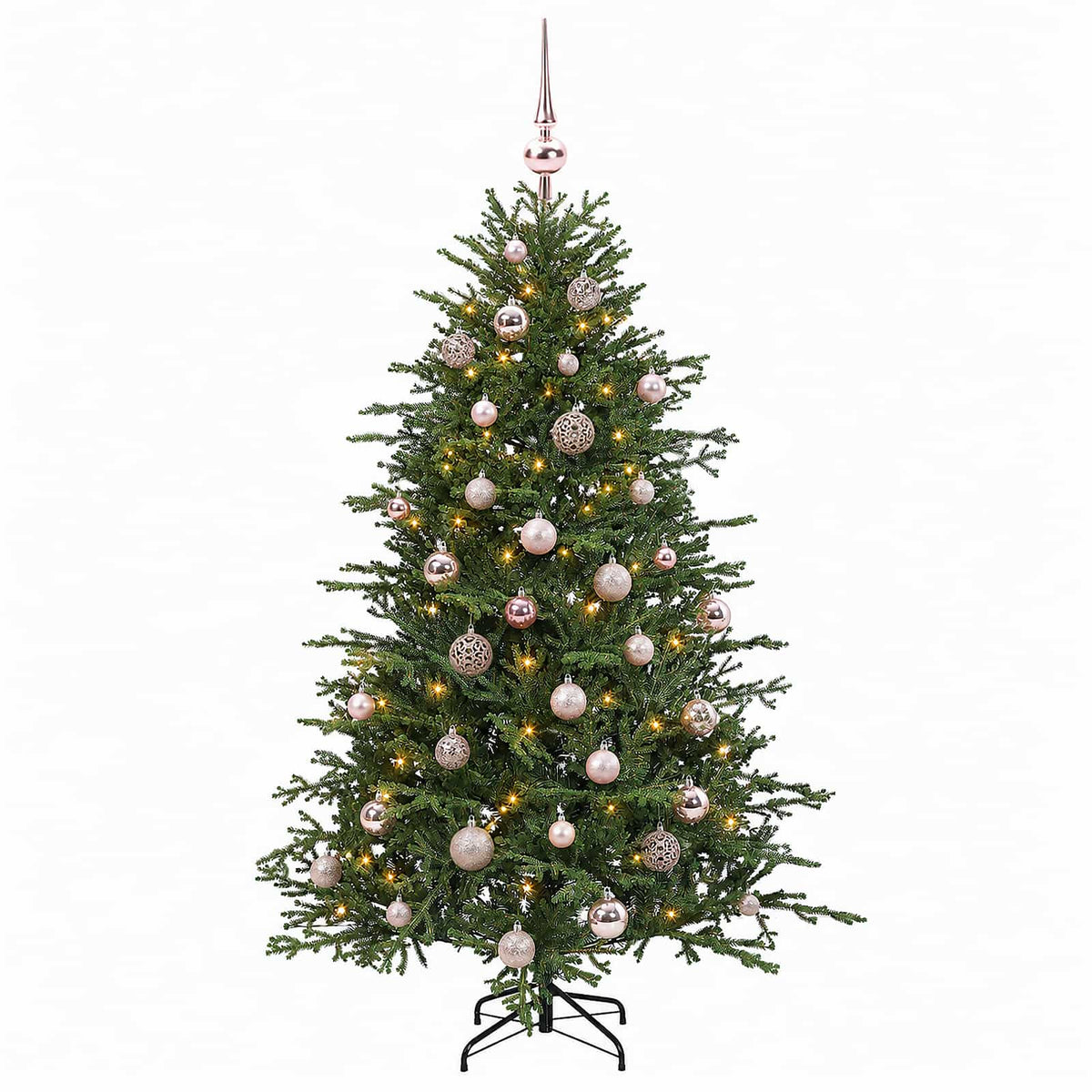 vidaXL Artificial Christmas Tree with Bauble 120 cm 150 LEDs