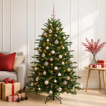 vidaXL Artificial Christmas Tree with Bauble 120 cm 150 LEDs