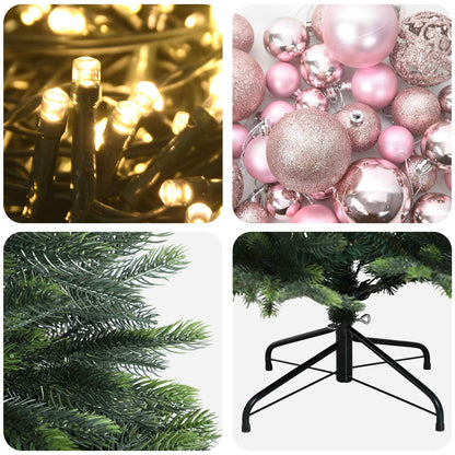 vidaXL Artificial Christmas Tree with Bauble 120 cm 150 LEDs