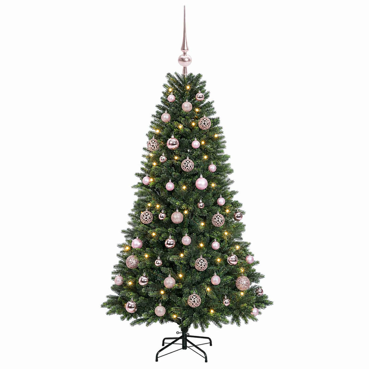 vidaXL Artificial Christmas Tree with Bauble 120 cm 150 LEDs