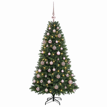vidaXL Artificial Christmas Tree with Bauble 120 cm 150 LEDs