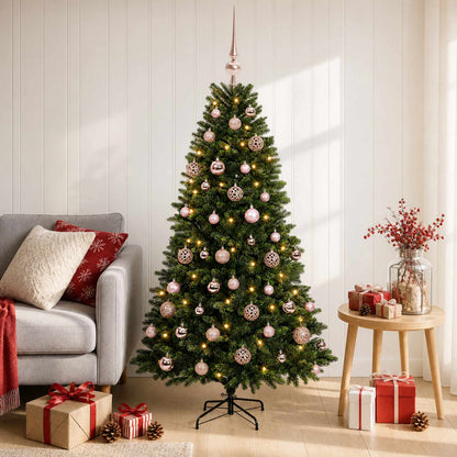 vidaXL Artificial Christmas Tree with Bauble 150 cm 150 LEDs