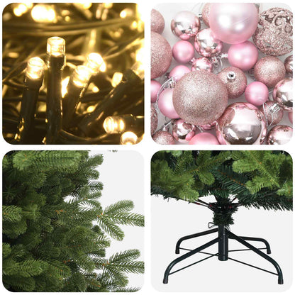vidaXL Artificial Christmas Tree with Bauble 150 cm 150 LEDs