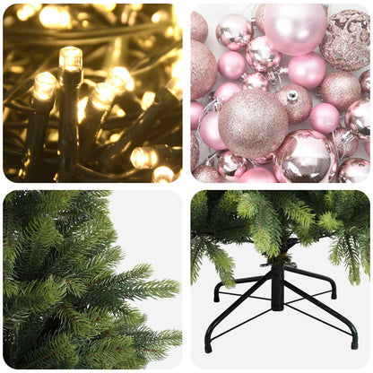 vidaXL Artificial Christmas Tree with Bauble 120 cm 150 LEDs