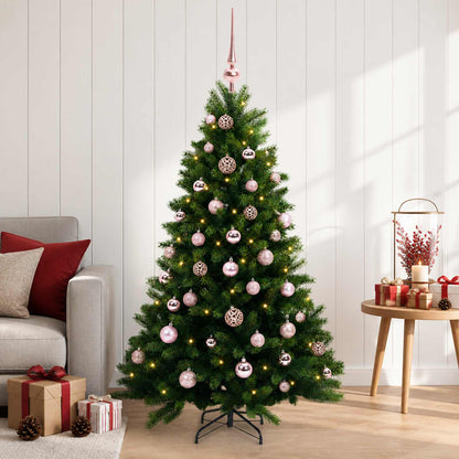 vidaXL Artificial Christmas Tree with Bauble 150 cm 150 LEDs