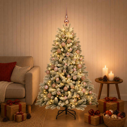 vidaXL Artificial Christmas Tree with Bauble 150 cm 150 LEDs