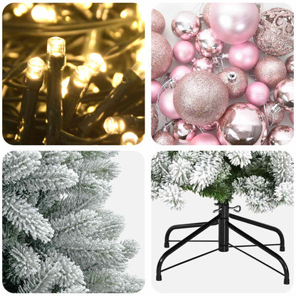 vidaXL Artificial Christmas Tree with Bauble 150 cm 150 LEDs