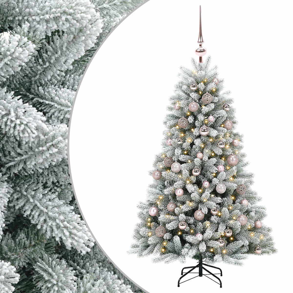 vidaXL Artificial Christmas Tree with Bauble 150 cm 150 LEDs